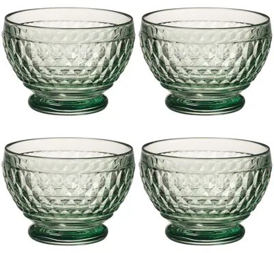 Produktbild von Villeroy & Boch Boston Coloured 4er Set Dessertschale 250 ml grün Kristallglas