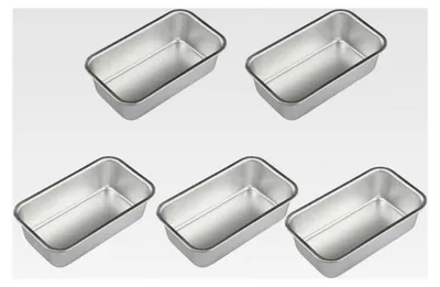 Produktbild von 5 Stück Toastform aus Edelstahl, hitzebeständig und umweltfreundlich, rechteckige Brotbackform für Küche und Restaurant