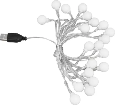 Imagen del producto de 3 metros de luces LED en cadena, globos LED, luces para interiores y exteriores, ideales para decorar habitaciones de niñas, fiestas y cumpleaños. Alimentación por USB