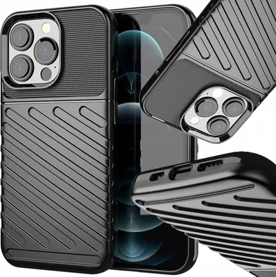 Image de Thunder Case Étui blindé flexible pour Iphone 13 Pro Noir