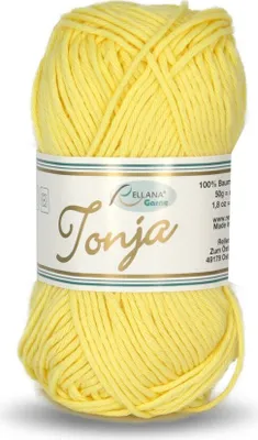 Produktbild von Rellana Tonja,Topflappengarn,Schulgarn,100% Baumwolle,50g/85m 319 hellgelb
