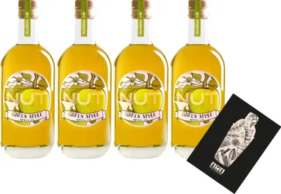 Produktbild von NUT 4er Set Blended Gin Green Apple 4x 0,7L (40% Vol) Grüner Apfel Gin NUT Distillery- [Enthält Sulfite]
