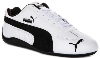 Produktbild von Puma Speedcat Leder in Weiß-Schwarz für Damen und Herren – 6,5 UK – 40 EU – 7,5M/9F US / Weiß-Schwarz