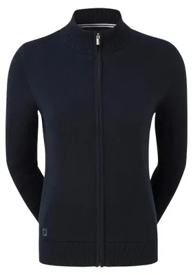 Produktbild von Footjoy Gefütterter Wollpullover mit 1/1 Reißverschluss Damen Blau Marine L
