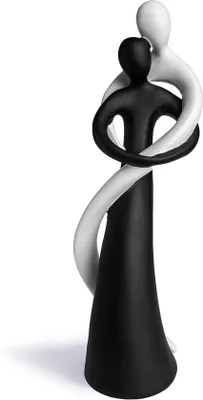 Produktbild von Handbeschildertes Harmoniepaar in Schwarz-Weiß - 27cm Höhe - Geschenkidee