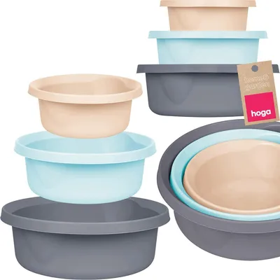 Produktbild von Hoga Runde Schüssel Set 3-teilig mit Ausguss