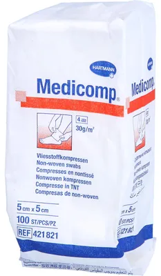 Image de MEDICOMP UNSTERIL 5X5CM, 100 St COM