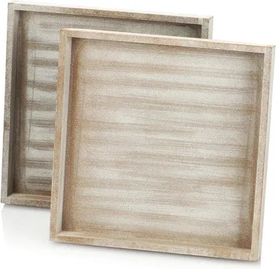 Produktbild von Holz-Doppel-Diensttisch 60x60 Vintage Shabby Chic für tägliches Gebrauch großartige Dekoration 25x25 + 25x25 Holz-Diensttisch 60x60