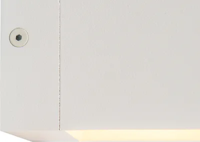 Produktbild von QAZQA - Moderne Wandleuchte weiß mit Lichteffekt - Transfer I Wohnzimmer I Schlafzimmer I Up I Down - Aluminium Quadratisch - LED geeignet G9