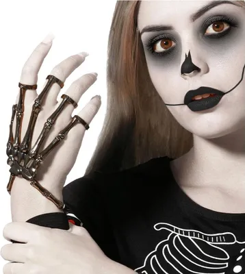 Obrázek produktu pro Halloweenská dekorace stříbrná kostra