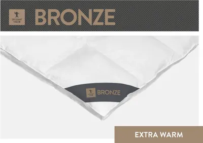 Produktbild von Spessarttraum Daunendecke Bronze Füllung: 90% Daunen/ 10% Federn Bezug: 100% Baumwolle Größe 240 x 220  cm Wärmeklasse extrawarm