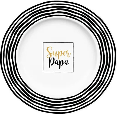 Produktbild von Teller Super Papa Streifen 21cm