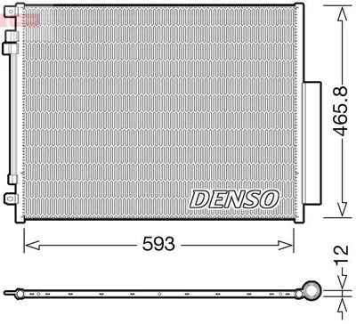 Zdjęcie produktu dla Kondensator DENSO, układ klimatyzacji, model DCN01025