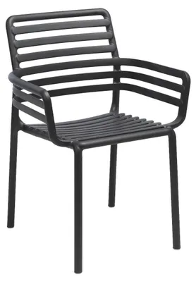 Produktbild von Stapelbarer Gartenstuhl Doga | Kunststoff | Anthrazit | 2er Set