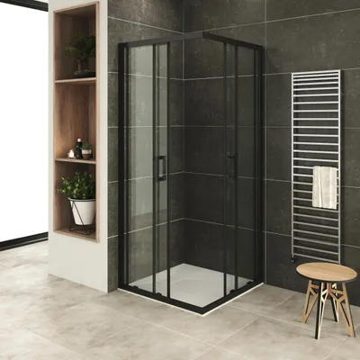 Produktbild von i-flair Schiebetür Duschkabine 95x95x185 cm aus durchsichtigem 6 mm Sicherheitsglas - DK79