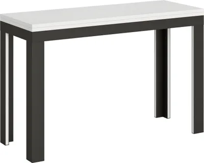Produktbild von ITAMOBY - Ausziehtisch 120/200x45/90 cm Linea Double Esche weiß Gestell in Anthrazit