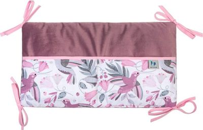Pepi Babybett Organizer mit Honig Velvet - 42cm × 22cm - Spielzeugtasche Betttasche für Kinderbett Kinderzimmer für Windel Kleidung - Hummingbird