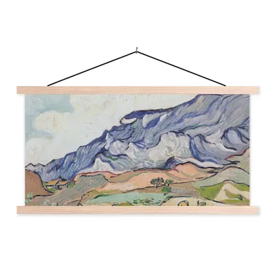Produktbild von MuchoWow® Textilposter Die Alpen - Vincent van Gogh 120x60 cm mit holzfarbenen Rahmen - Klemmleiste