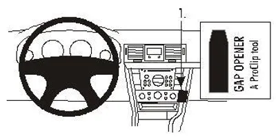 Produktbild von Brodit ProClip Fahrzeughalter 853077 - Winkelbefestigung - Opel Signum 03-08, Opel Vectra C 02-10