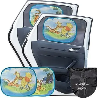 Produktbild von Winnie Pooh WPSAA080 Hits4Kids Winnie The Pooh Uv-Sonnenschutz für Seitenscheiben Hellblau