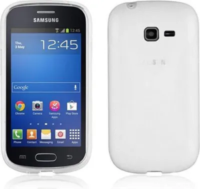 Produktbild von Cadorabo Handyhülle für Samsung Galaxy TREND LITE in Weiß Hülle Schutzhülle TPU Silikon Backcover Case