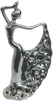 Image de Statuette Morello - Dancing Lady Silver, 30 x 16,5 x 8 cm