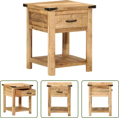 Produktbild von The Living Store Nachttisch 40x40x50 cm Massivholz Mango