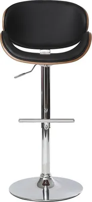 Produktbild von Miliboo - Design-Barhocker Schwarz und Holz WALNUT