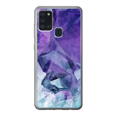 Produktbild von MuchoWow® Handyhülle Schutzhülle Hülle für Samsung Galaxy A21s Mineralien - Naturstein - Kristalle Silikon Softcase Handy Hülle - Hartschale