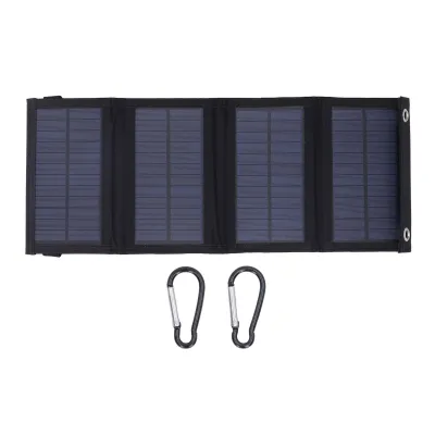 Produktbild von 10W 5V Tragbares Falt-Solarpanel-Ladegerät-Kit IP65 Faltbares Solarladegerät-Board für Camping-Wandern