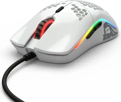 Zdjęcie produktu dla Glorious Gaming Model O, Po prawej stronie, Optyczny, USB Typu-A, 12000 DPI, Biały