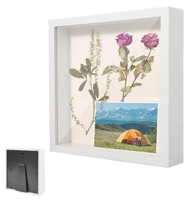 Productafbeelding van Objectkader om te vullen - 3D fotolijst met een diepte van 3 cm - voor herinneringen - Wit, 30 x 30 cm