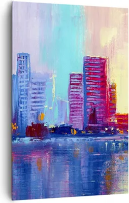Produktbild von Bild auf Leinwand - Leinwandbild - Einteilig - Stadt Haus Straße - 80x120cm - Wand Bild - Wanddeko - Wandbilder - Leinwanddruck - Wanddekoration - Leinwand bilder - Wandbild - PA80x120-4023