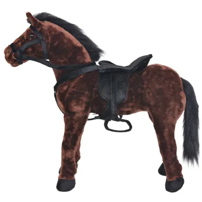 Immagine prodotto di Cavallo in Peluche in Piedi Marrone Scuro XXL