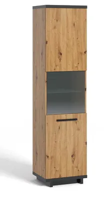 Zdjęcie produktu dla Witryna INES IN-11 50 Dąb Artisan Wysoka LED