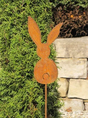 Produktbild von Edelrost Gartenstecker Hase Lisa