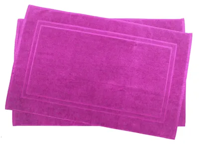 Produktbild von 2 er Set Julie Julsen® Badvorleger Duschvorleger Doppel Rahmen Pink,50 x 40 cm