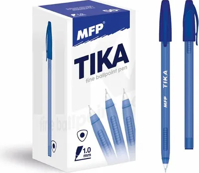 Zdjęcie produktu dla Długopis Tika 107 niebieski 50 sztuk