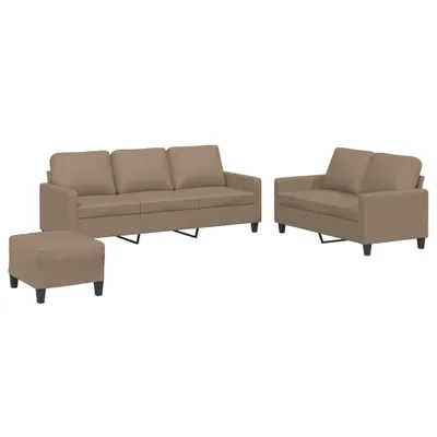 Zdjęcie produktu dla VidaXL 3201427, Cappuccino, Pianka, Sztuczna skóra, Metal, Poli drewno, Tkanina, 60 cm, 50 cm, 41 cm
