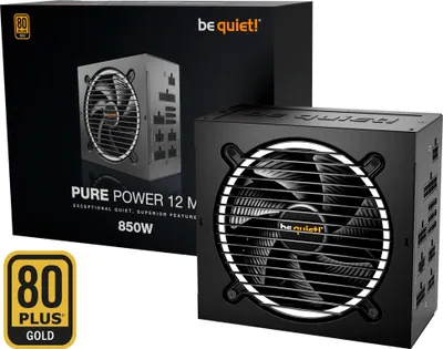 Produktbild von Pure Power 12 M 850W, Schwarz, 80 PLUS Gold, ATX PC-Netzteil