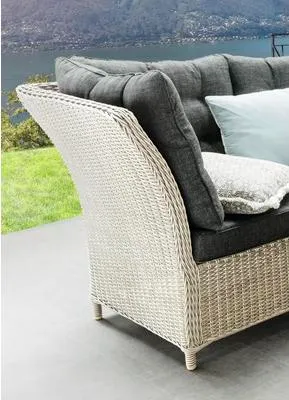 Immagine prodotto di Gruppo angolare Destiny PALMA, tavolo 90x90x67cm, polyrattan, bianco vintage