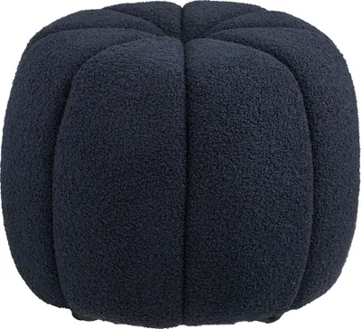 Produktbild von Moderner blauer Hocker mit Paisley-Muster, 48x48x38 cm (B x T x H)
