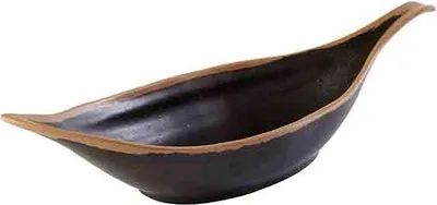 Produktbild von APS 84582 Blattschale CROCKER, 42 x 14 cm, Höhe 9,5 cm, Melamin, braun mit hellbraunem Rand