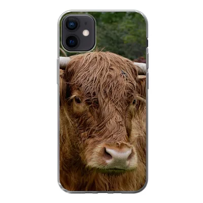 Produktbild von MuchoWow® Handyhülle Schutzhülle Hülle für iPhone 12 mini Schottische Highlander - Tiere - Gras Silikon Softcase Handy Hülle - Bild