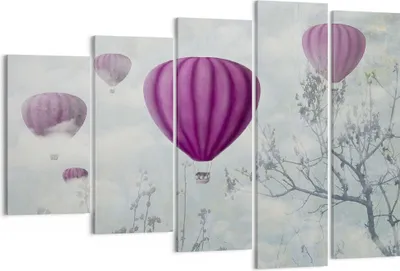 Produktbild von Bild auf Leinwand - Leinwandbild - Ballon Baum Flug - 150x100cm - Wand Bild - Wanddeko - Leinwanddruck - Bilder - Kunstdruck - Wanddekoration - Leinwand bilder - Wandkunst - EG150x100-3581