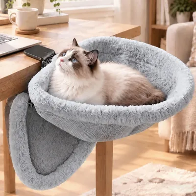 Produktbild von Faltbares Katzenbett mit Hängematte für den Schreibtisch