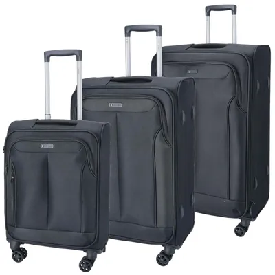 Produktbild von TheTrueC 4 Rollen Koffer 3er Set  S/M/L Kopenhagen schwarz : schwarz Farbe vom Hersteller: schwarz