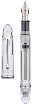 Produktbild von Füllfederhalter Vakuum-Füllsystem extrafeine Spitze Nr. 8 transparent silbernes Acryl Geschenkbox