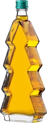 Immagine prodotto di Bottiglie di vetro KADAX a forma di albero di Natale, 500ml, 1 pezzo, bottiglie di Natale con tappo a vite, bottiglie di liquore per Natale, bottiglie di liquore vuote da riempire (verde)