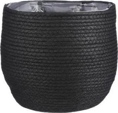 Produktbild von Korb Jorck – Schwarz – Ø26cm – Dekokorb aus Naturmaterial